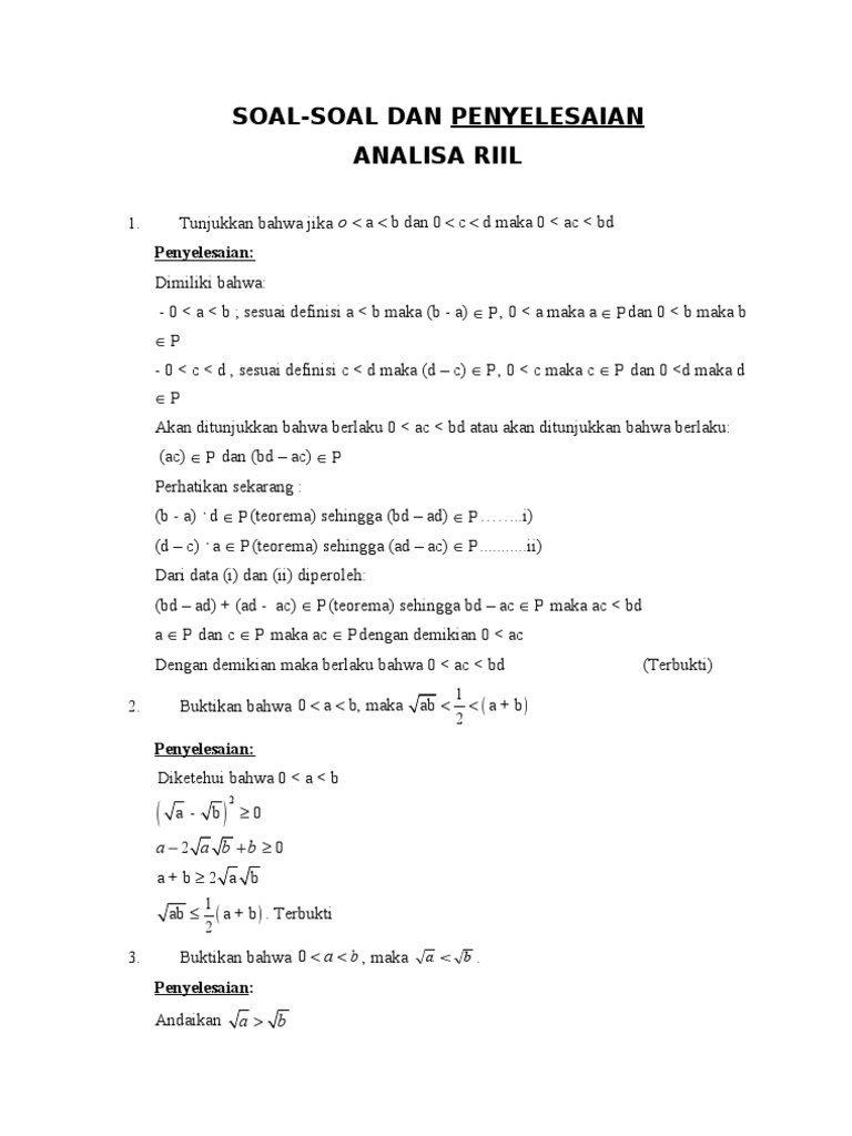 48+ Soal dan pembahasan uas analisis real 1 info