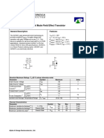 AO3401 P-Channel Enhancement Mode Field Effect Transistor: Features General Description