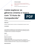 Como Explorar Os Generos Cinema e Teatro Com o Auto Da Compadecidapdf