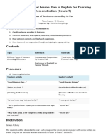 Sample Detailed Lesson Plan in English For Teaching Demonstration (Grade 7)