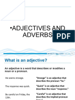 3rd Meeting Adjectives and Adverbs