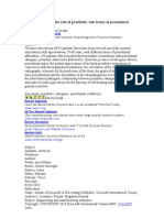 Considerations On The Role of Prosthetic Risk Factor in Periodontal Disease