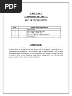 B.Tech, Ece Vlsi Design Lab: Part-A List of Experiments: S.No. Name of The Experiment