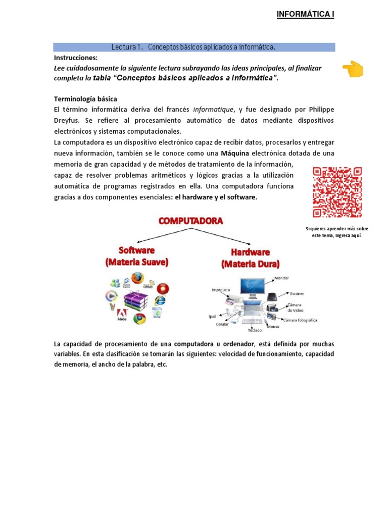 Conceptos Básicos de Informática | PDF | Periférico | Hardware de la ...