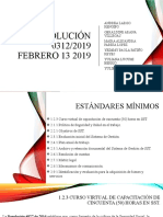 Exposición Resolución 0312 Del 2019 - Fundamentos en SST