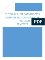 PPE 309L Tutorial: Process Engineering Computing Problems