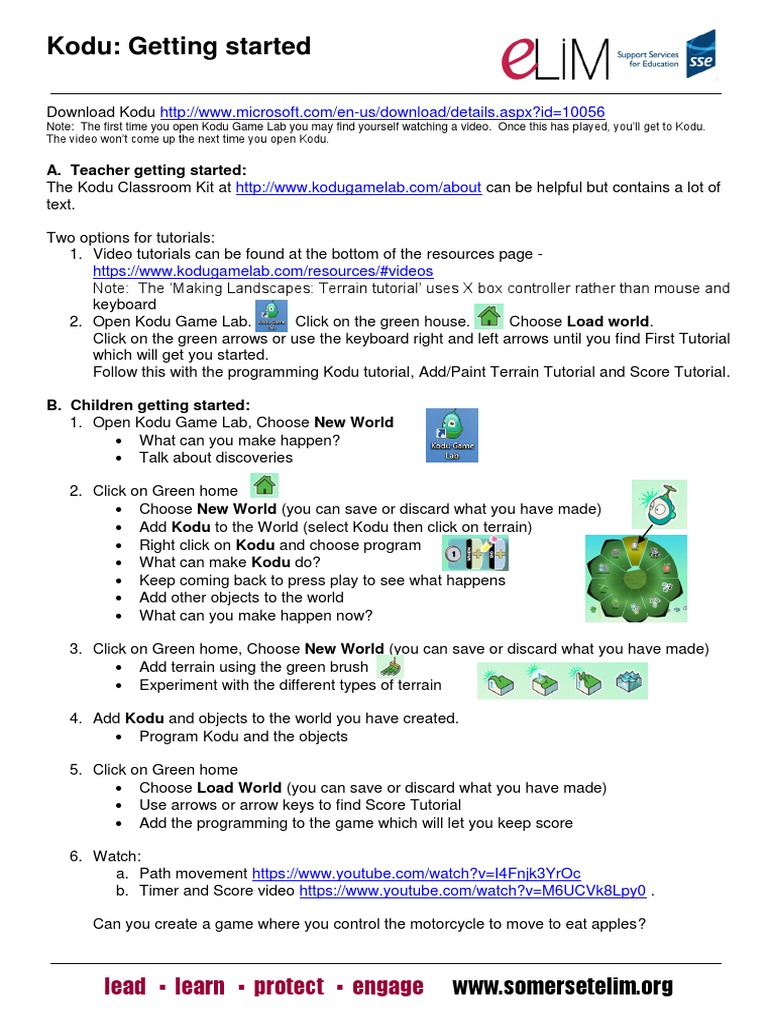 Kodu Game Lab: Getting Started Guide | PDF