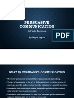 Persuasive Communication: in Public Speaking By. Meyta Kapoh