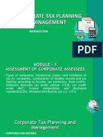 Corporate Tax Planning and Management