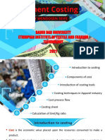 Garment Costing: Bahir Dar University Ethiopian Institute of Textile and Fashion Technology 2021