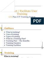 Conduct / Facilitate User Training: Plan ICT Training System