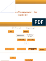 Facilities Management - The Taxonomy: Action Plan