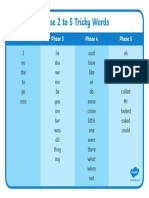 Phase 2 To 5 Tricky Words Word Mat Ver 5