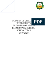 Obesity Rate in Governor Pelaez Elementary 2019-2020