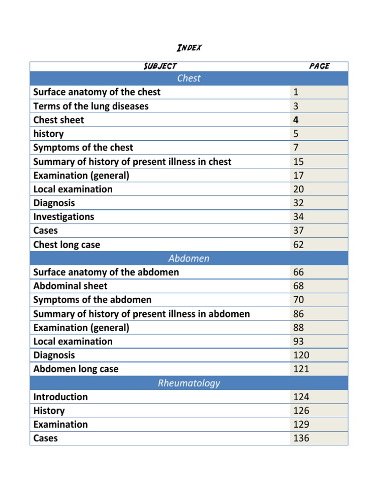 Chest, Abdomen and Rheumatology | PDF | Lung | Thorax