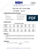 Certificate of Analysis: 12X 15CDV6