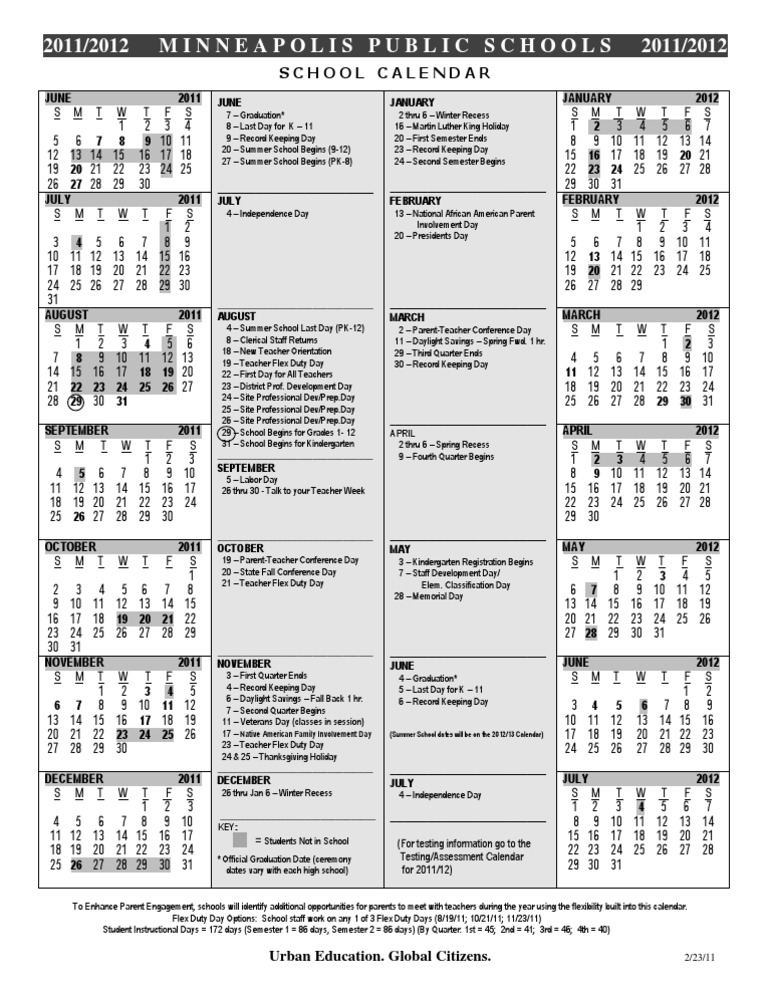 ヘタリア School Calendar 2011-2012 2011-2012 Minneapolis School Calendar | PDF | Academic Term