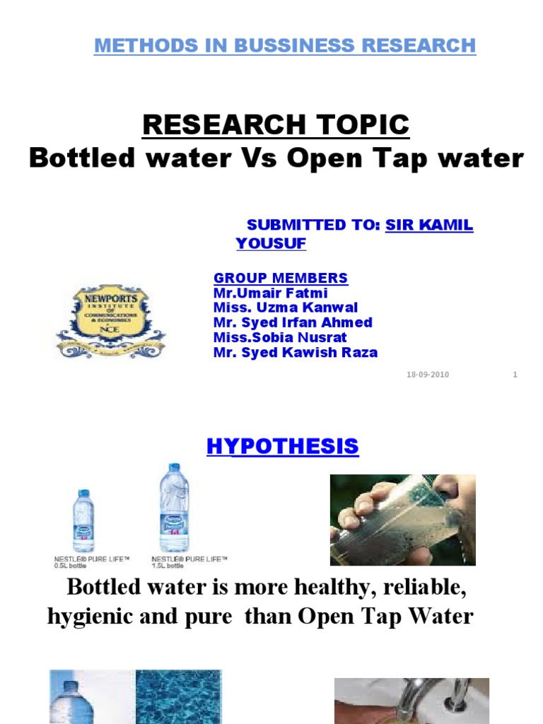 Final MBR Presentation-2003 | PDF | Bottled Water | Tap Water