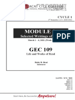 Gec 109 Module 3 Week 3