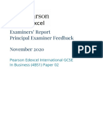 Examiners' Report Principal Examiner Feedback November 2020