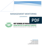 Management Mentoring: (Assignment)