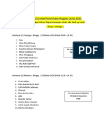 Jadwal Interview Senja