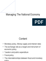 Managing The National Economy