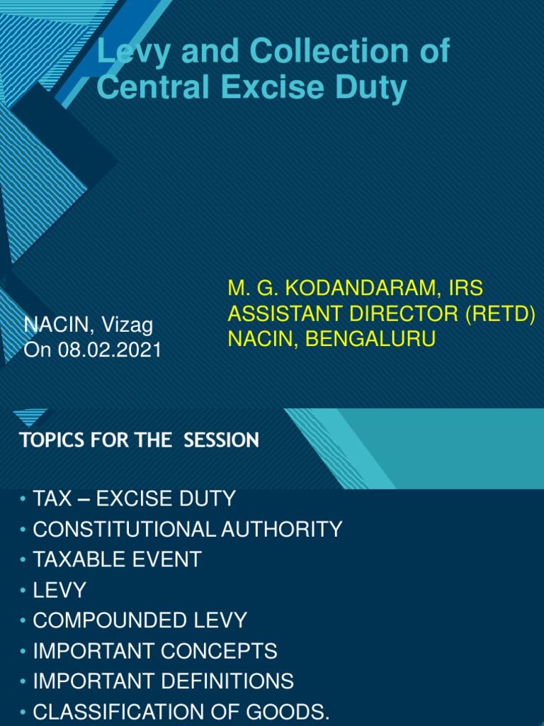 Central Excise Vizag08022021 PDF Excise Taxation