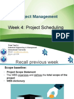 Week 4 Project Sheduling AOA AON Gantt Time Management
