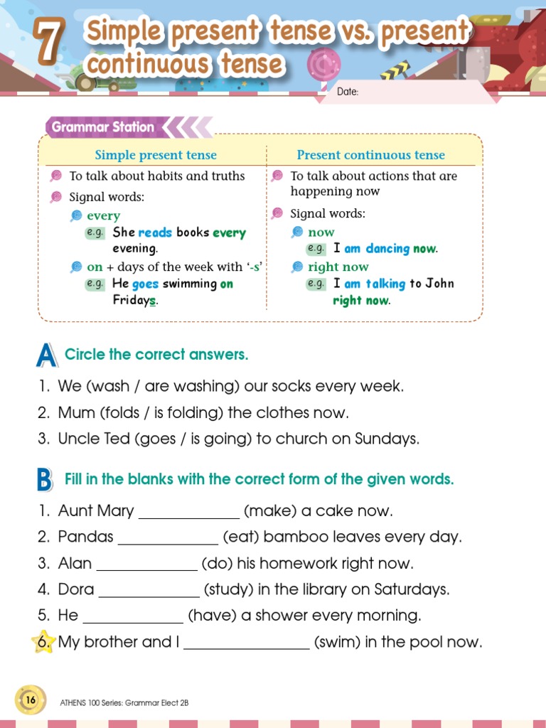 Present Simple For Kids (Grade 4) | PDF | Languages | Language Arts ...