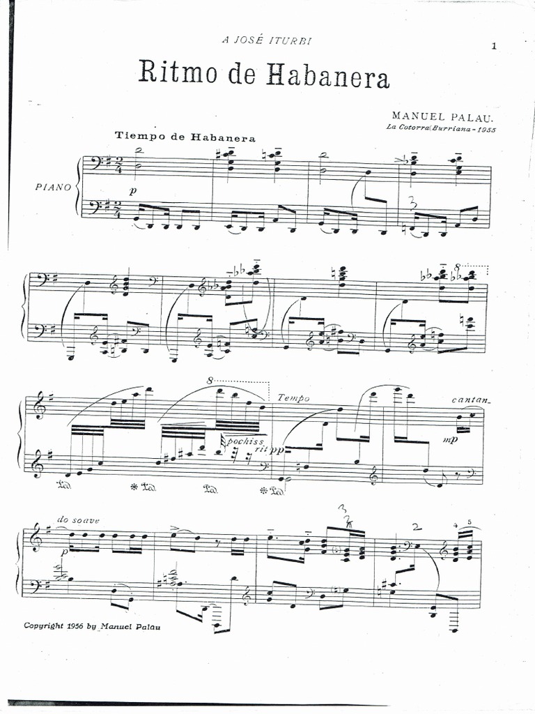 Ritmo de Habanera (Manuel Palau) | PDF