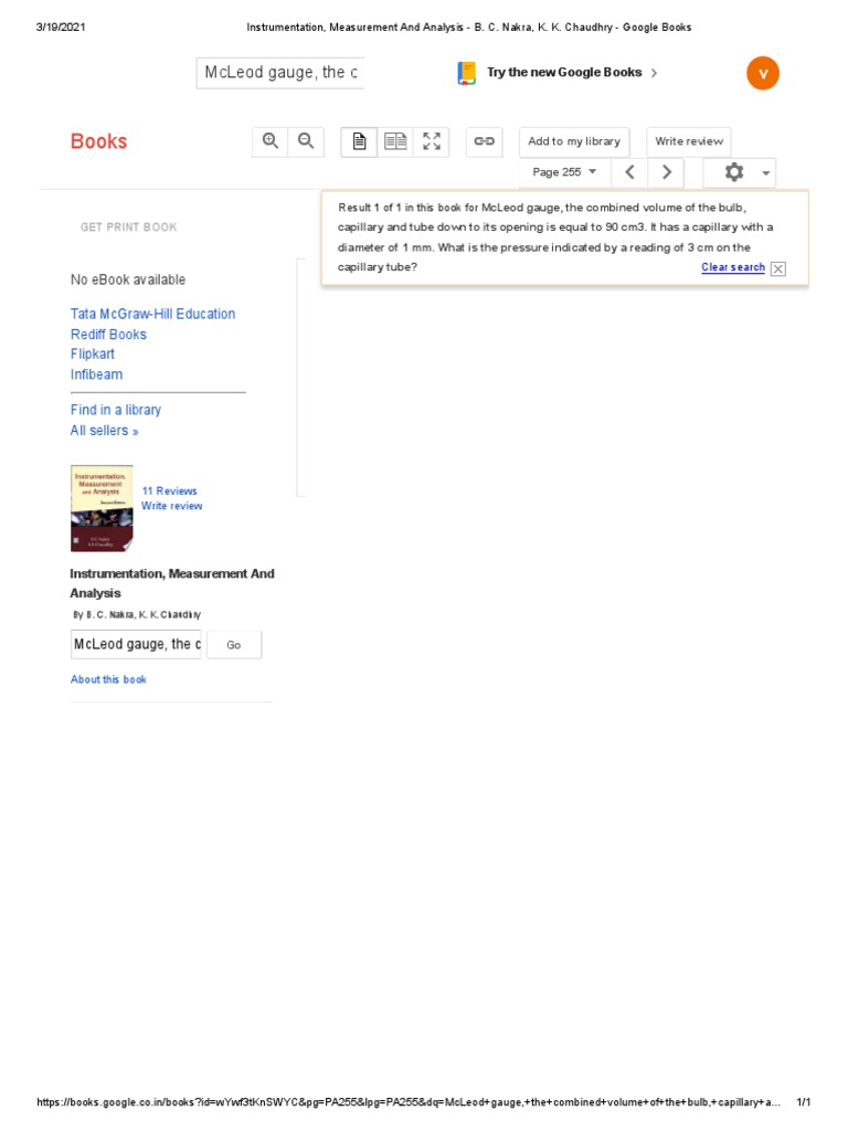 Instrumentation, Measurement and Analysis B. C. Nakra, K. K. Chaudhry