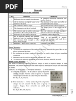 Dielectrics: Differences Between Dielectrics and Conductors