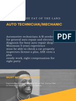 Auto Technician Mechanic