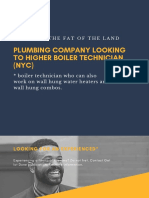 Plumbing Company Looking To Higher Boiler Technician (NYC)