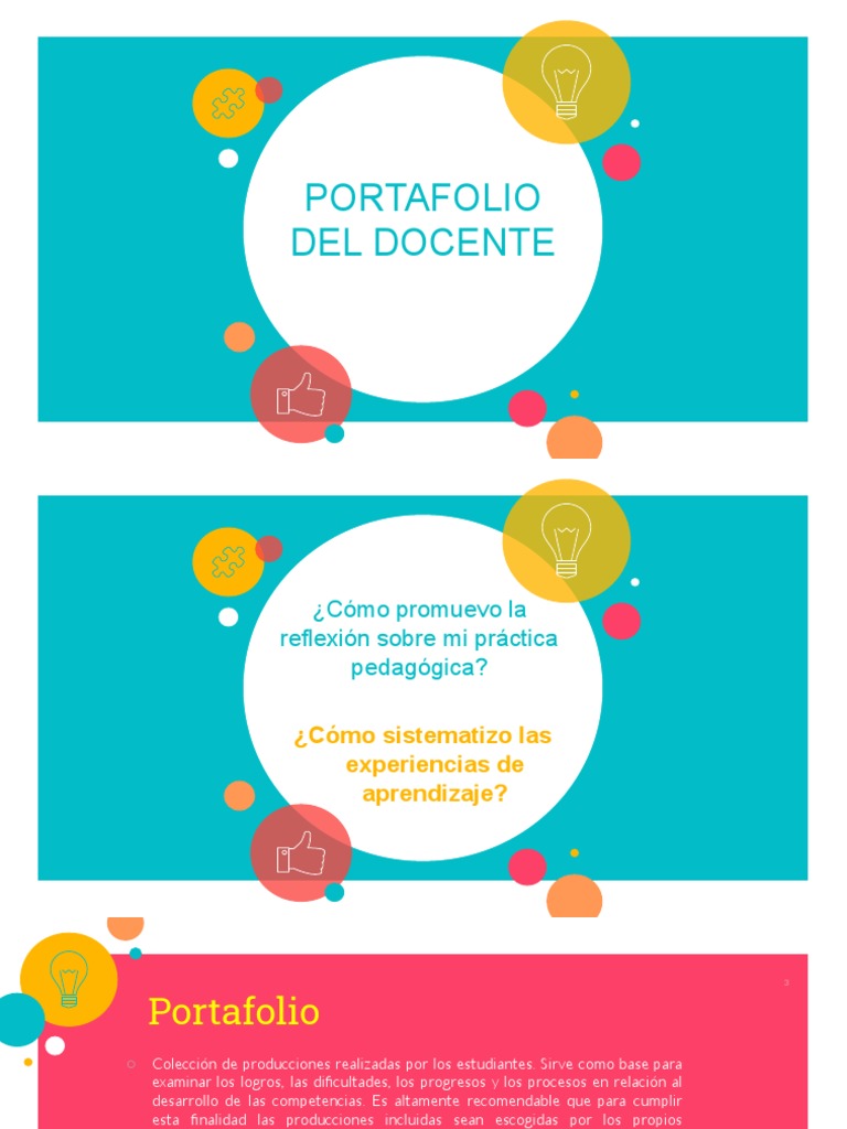 Ejemplos y Estructura del Portafolio Docente | PDF | Evaluación ...