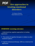 Lecture Cog Approaches To Treating Emotional Disorders 2012