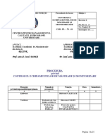 Procedura Privind Controlul Echipamentelor de Masura Si Monitorizare