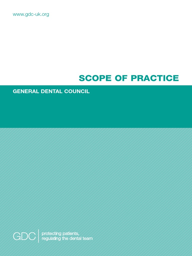 GDC Scope of Practice PDF Dental Hygienist Dentistry