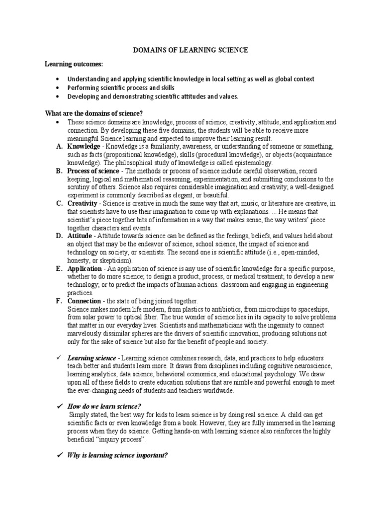 How Do We Learn Science? PDF Observation Science