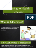 Adhering To Health Report