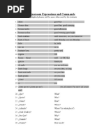 Classroom Expressions and Commands