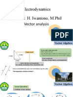 Electrodynamics Prof. Dr. H. Iwantono, M.Phil: Vector Analysis