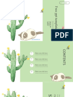 Watercolor Cactus PowerPoint Templates