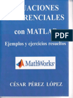 447263207 227471419 Ecuaciones Diferenciales Con MATLAB Cesar Perez Lopez PDF
