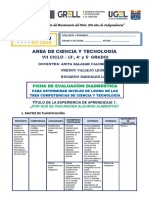 FICHA DE EVALUACIÓN DIAGNÓSTICA DE CIENCIA Y TECNOLOGÍA (3, 4 y 5) PDF