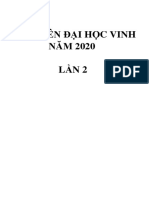 Đề Thi Thử Chuyên ĐH Vinh 2020 Chuẩn