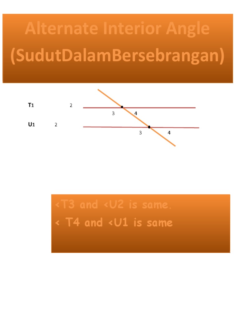 Understanding Alternate Interior Angles | PDF
