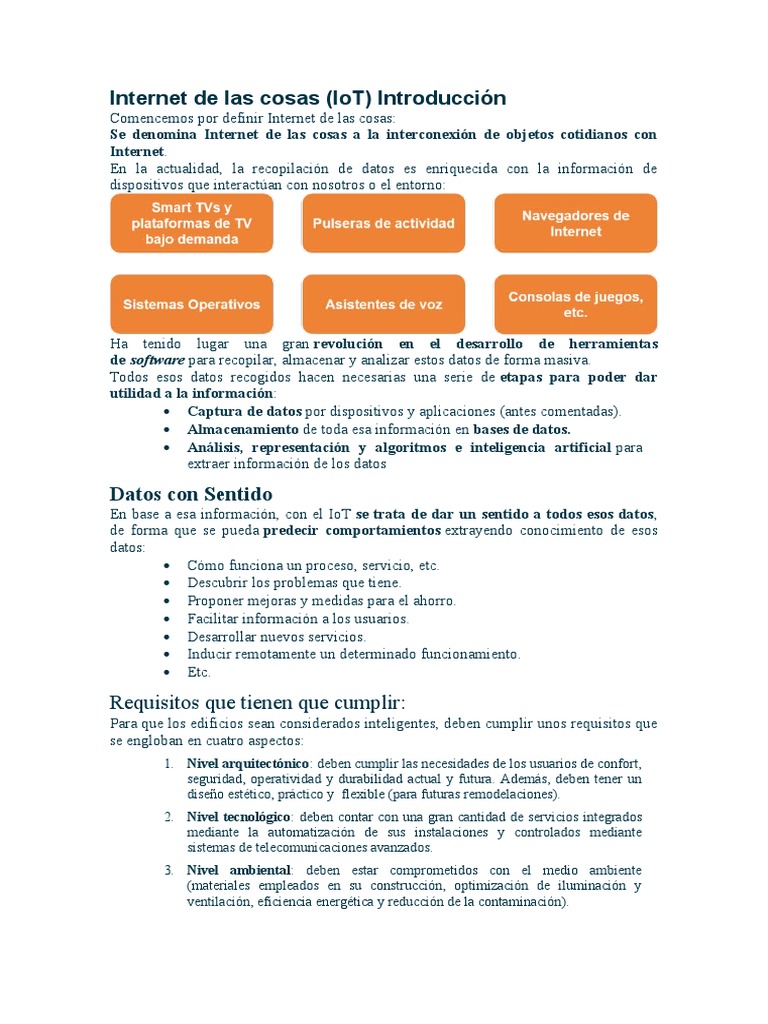 Introducción al Internet de las Cosas (IoT) | PDF | Internet de las ...