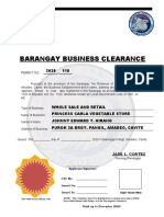Barangay Business Clearance 2020